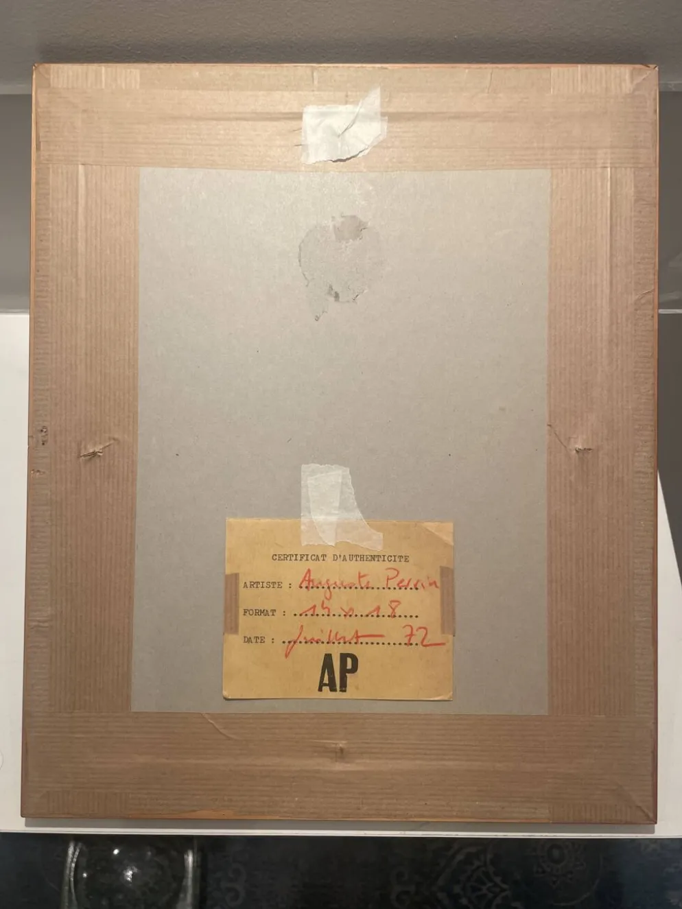 Triptyque peinture abstraite - Auguste Perrin - 1972