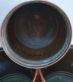 trois cache-pot cylindre design scandinave années 80