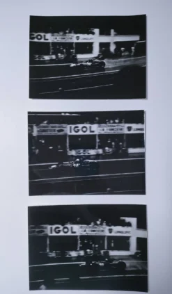 trois photographies 24h du mans argentique années 60