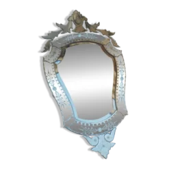 Très beau miroir vénitien ancien vintage