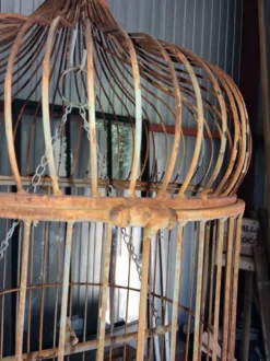 Très Grande cage à oiseaux décorative en métal -
