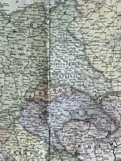 Très grande carte 93x73 : Europe Physique et Politique, imprimée par L