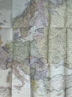 Très grande carte 93x73 : Europe Physique et Politique, imprimée par L
