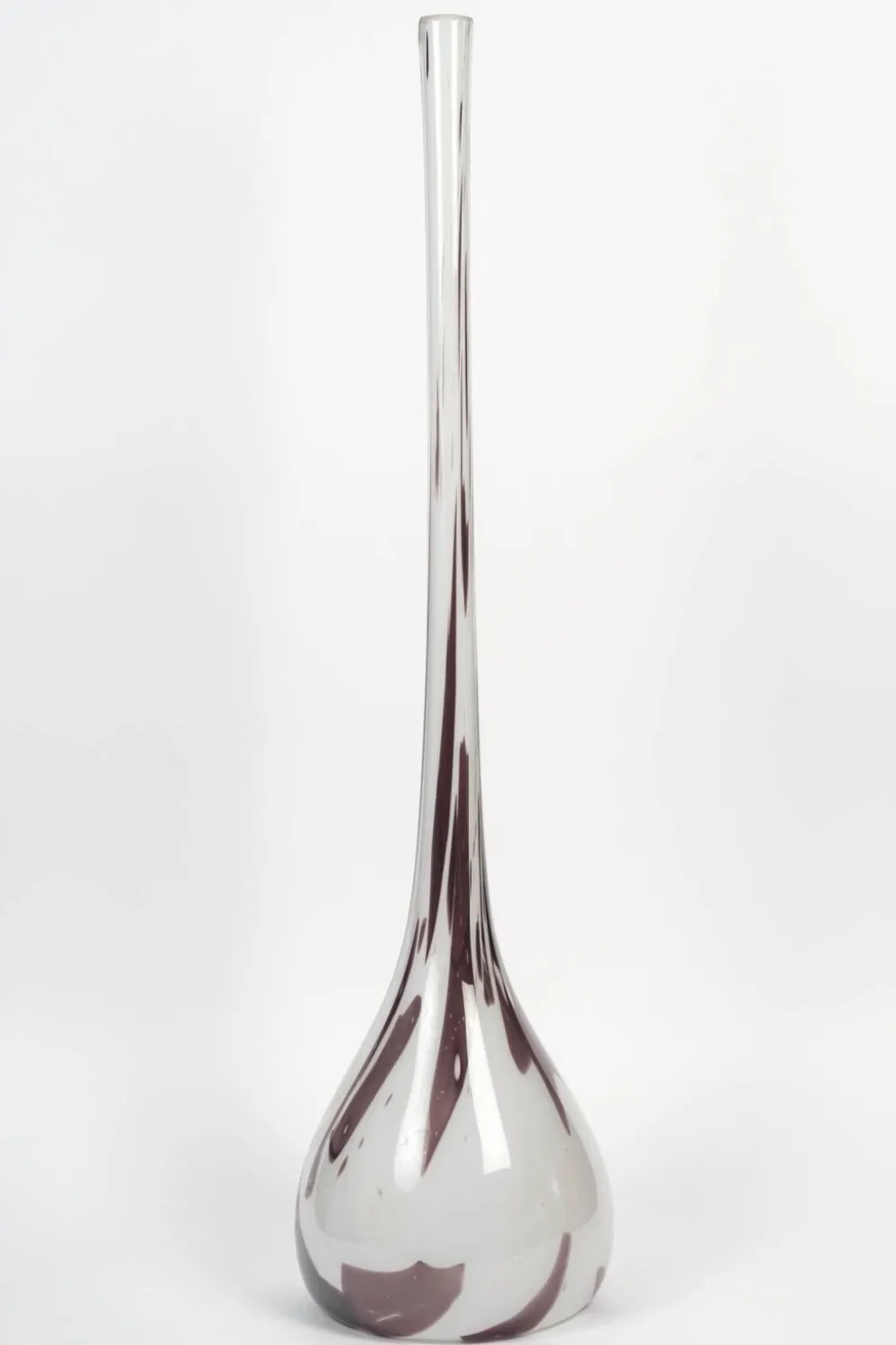 Très grand vase soliflore en verre de Murano