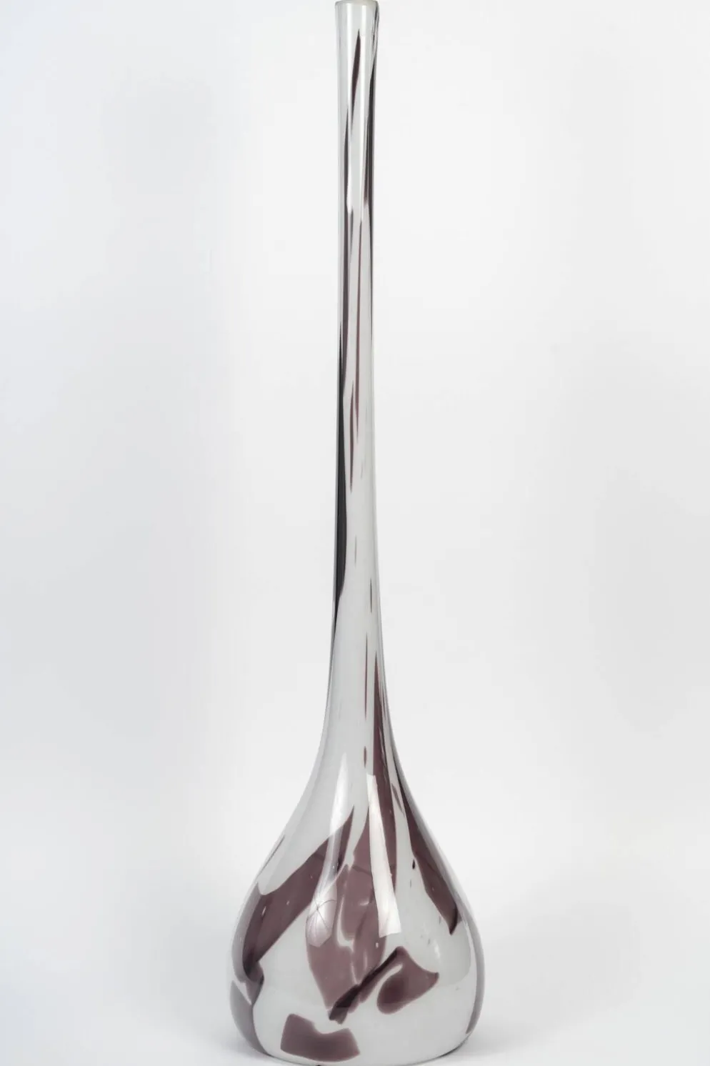 Très grand vase soliflore en verre de Murano