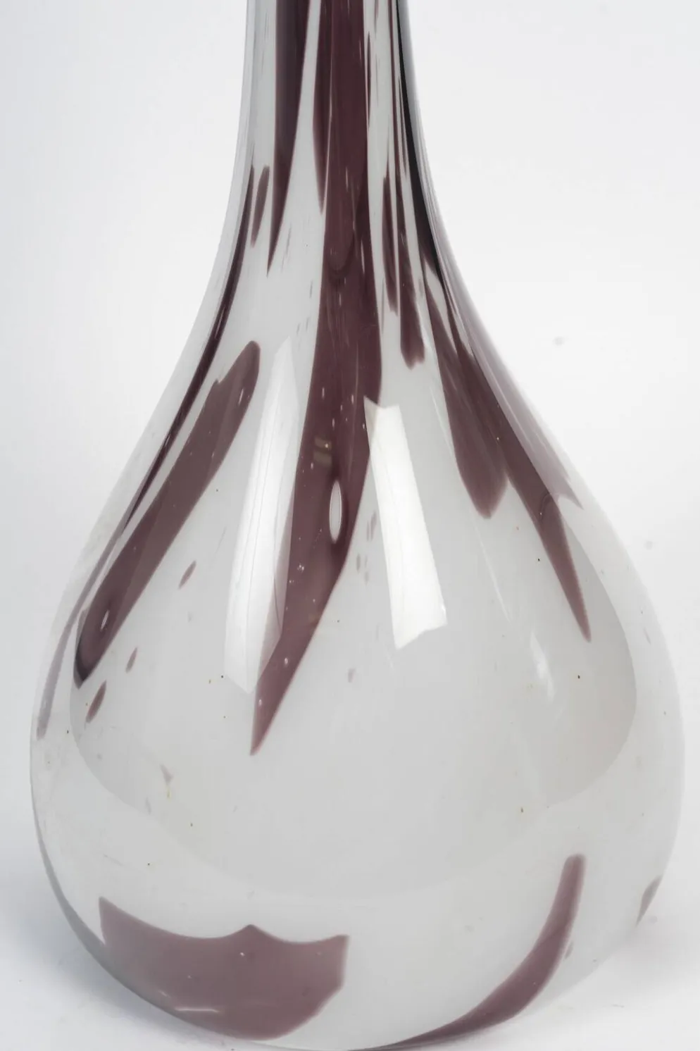 Très grand vase soliflore en verre de Murano