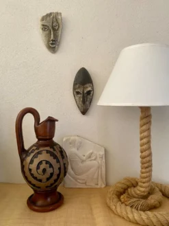 Tête céramique à accrocher, années 70