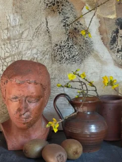 Tête de jeune homme modelage d'artiste original
