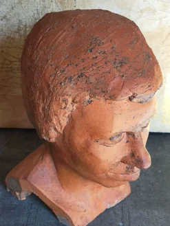 Tête de jeune homme modelage d'artiste original