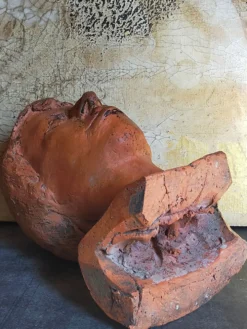 Tête de jeune homme modelage d'artiste original