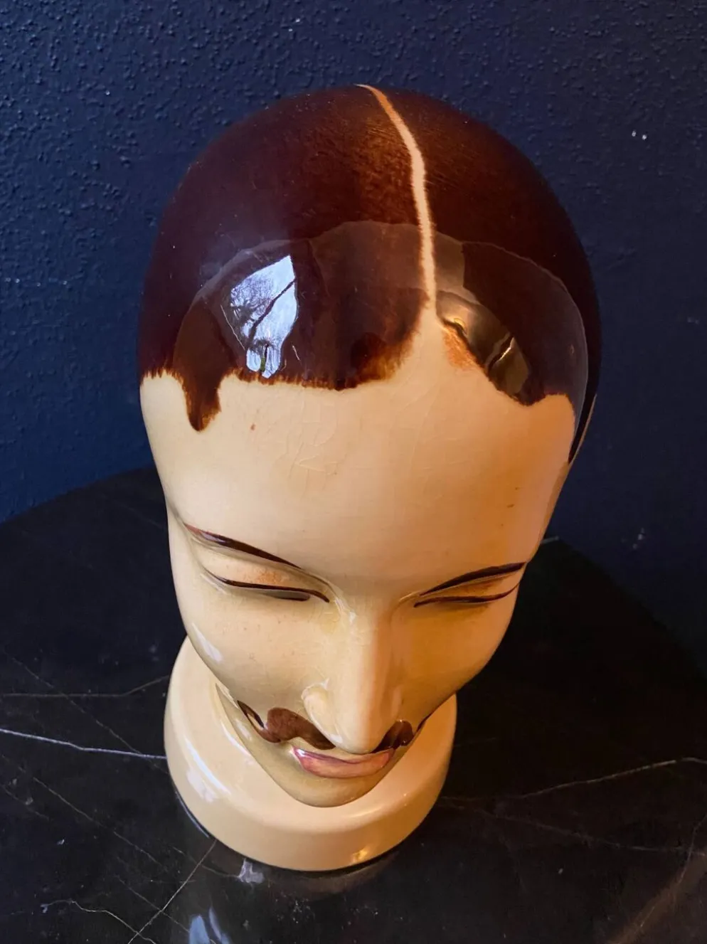 Tête d'exposition en poterie ouest-allemande par Scheurich modèle 701
