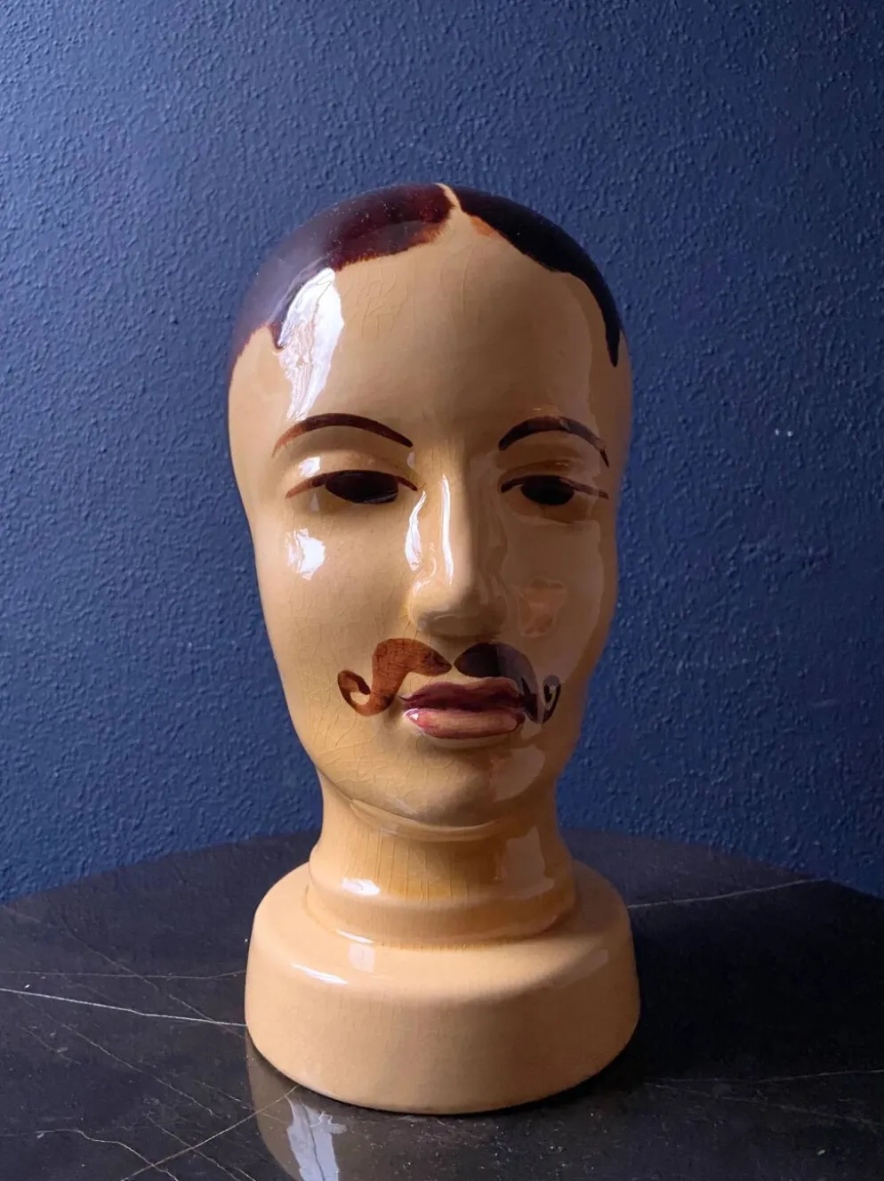 Tête d'exposition en poterie ouest-allemande par Scheurich modèle 701