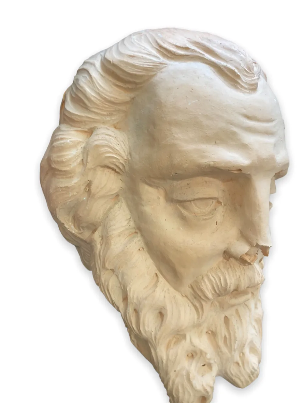 Tête en plâtre