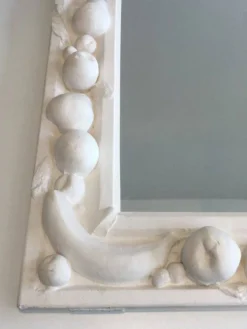 Unique miroir décoratif en plâtre à décors de fruits
