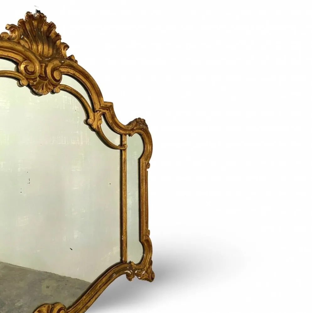 Un miroir mural vénitien spectaculaire, du milieu du 19e siècle.