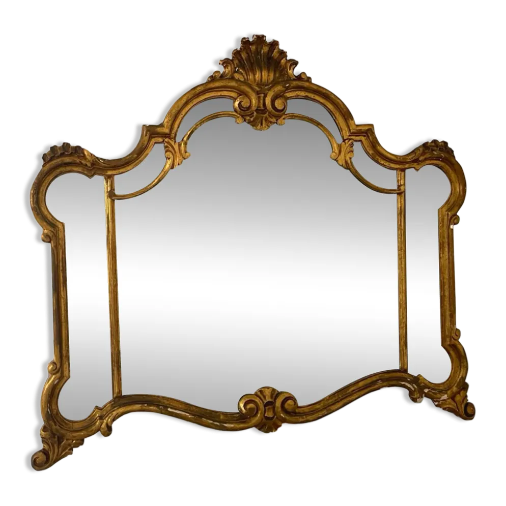 Un miroir mural vénitien spectaculaire, du milieu du 19e siècle.