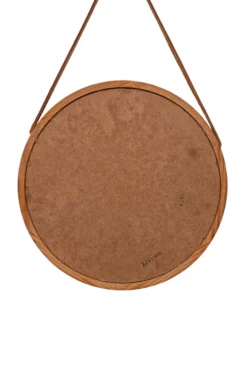 Uno & Östen Kristiansson Miroir rond en pin massif Suède années 1960