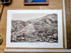 Un village de Soulane, Pyrénées, planche photo imprimée en 1937.