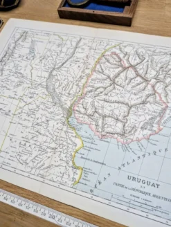 Uruguay, carte d'époque, 1887, Authentique.