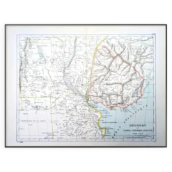 Uruguay, carte d'époque, 1887, Authentique.