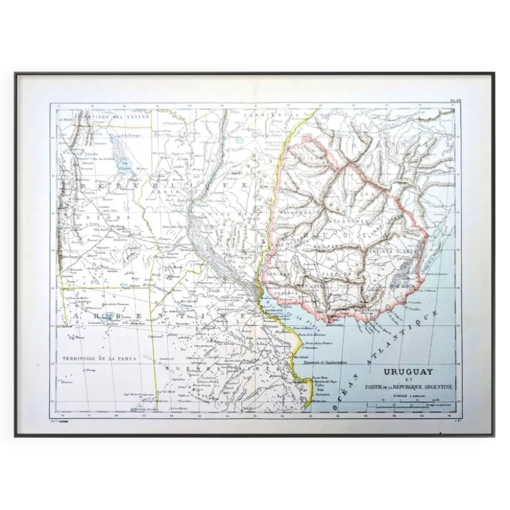 Uruguay, carte d'époque, 1887, Authentique.