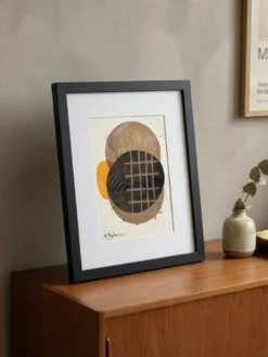 Œuvre originale abstraite encadrée – Composition contemporaine