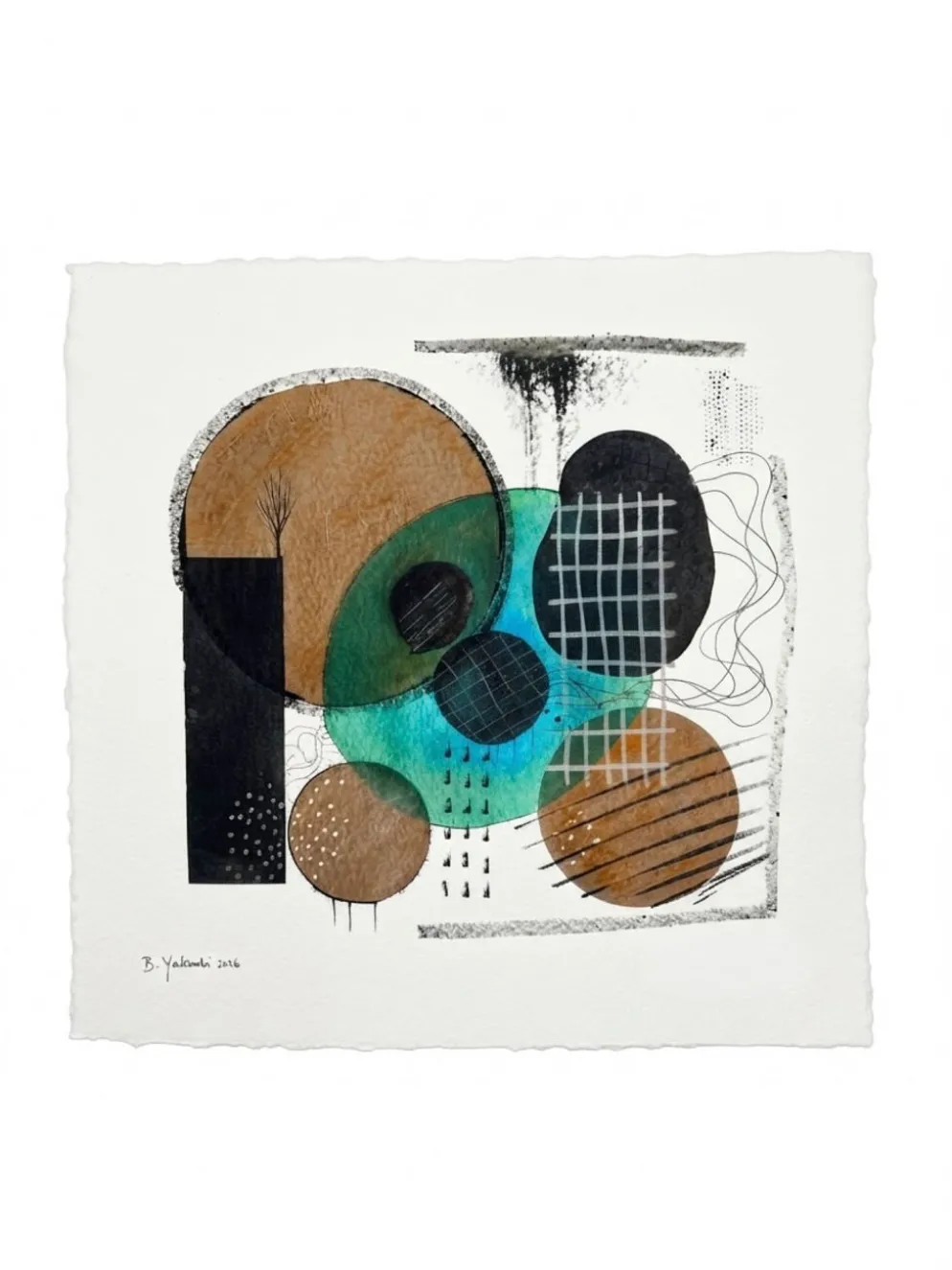 Œuvre originale "Résonance" – Technique mixte sur papier