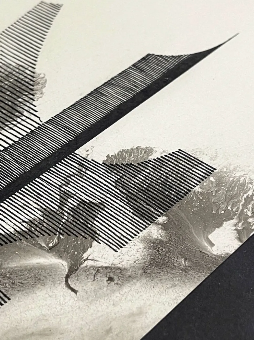 Œuvre originale sur papier signée Eugène Eechaut, réalisée à l’encre et encadrée, 1973