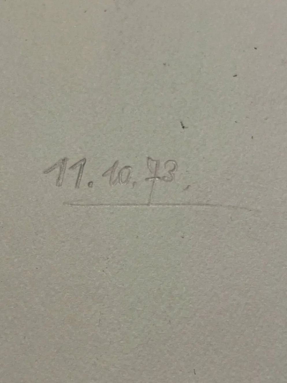 Œuvre originale sur papier signée Eugène Eechaut, réalisée à l’encre et encadrée, 1973