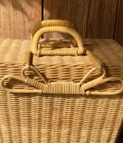 Valisette en rotin vintage
