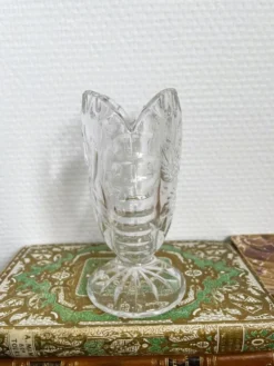 Vase allemand en cristal et forme de cœur