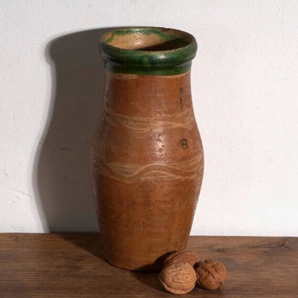 Vase ancien en céramique vernissée – Europe centrale, vers 1920
