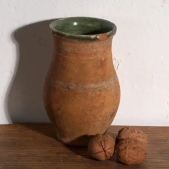 Vase ancien en céramique vernissée – Europe centrale, vers 1920