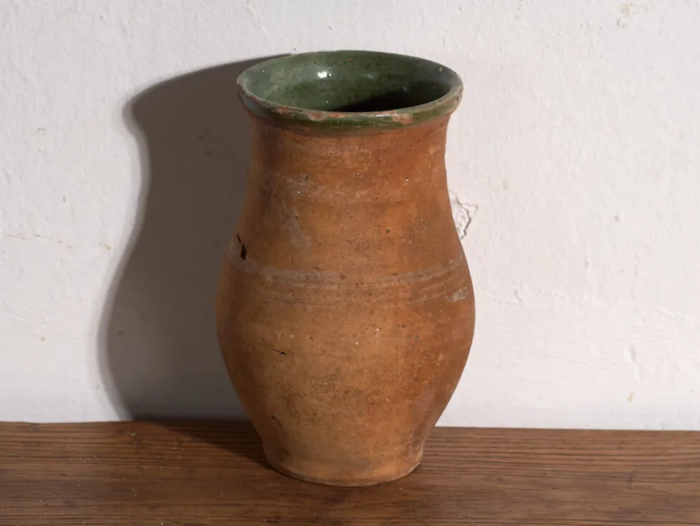Vase ancien en céramique vernissée – Europe centrale, vers 1920