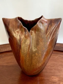 Vase argile émaillée, 20 cm