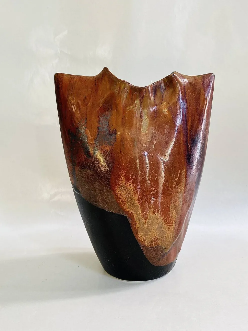 Vase argile émaillée, 20 cm