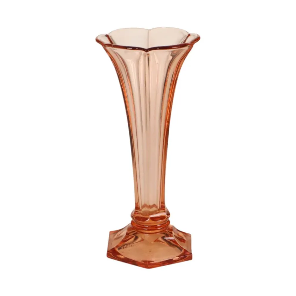 Vase Art Déco Rosaline Rose VSL Luxval Américain 23 cm