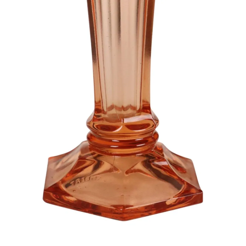 Vase Art Déco Rosaline Rose VSL Luxval Américain 23 cm