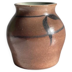 VASE Artisanal Signé Grès VINTAGE