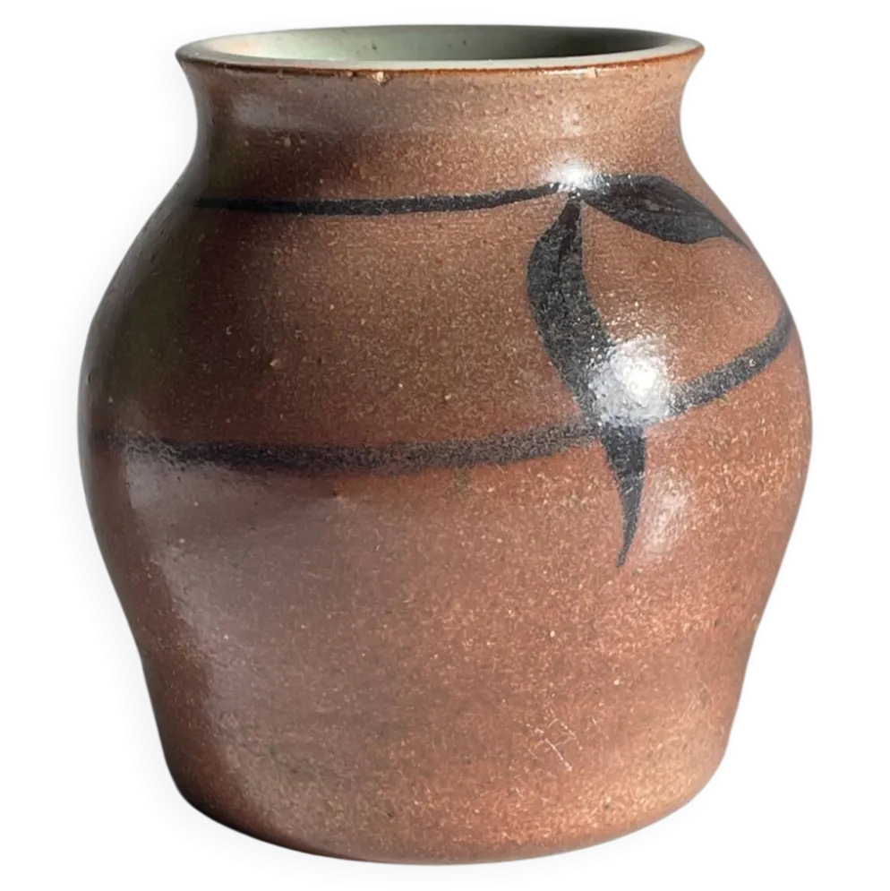 VASE Artisanal Signé Grès VINTAGE