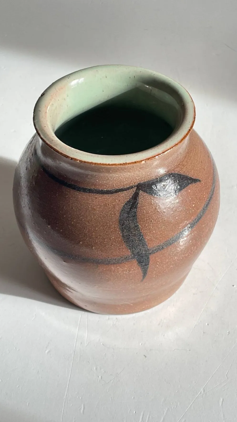 VASE Artisanal Signé Grès VINTAGE