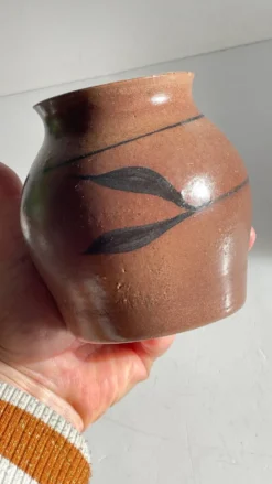 VASE Artisanal Signé Grès VINTAGE