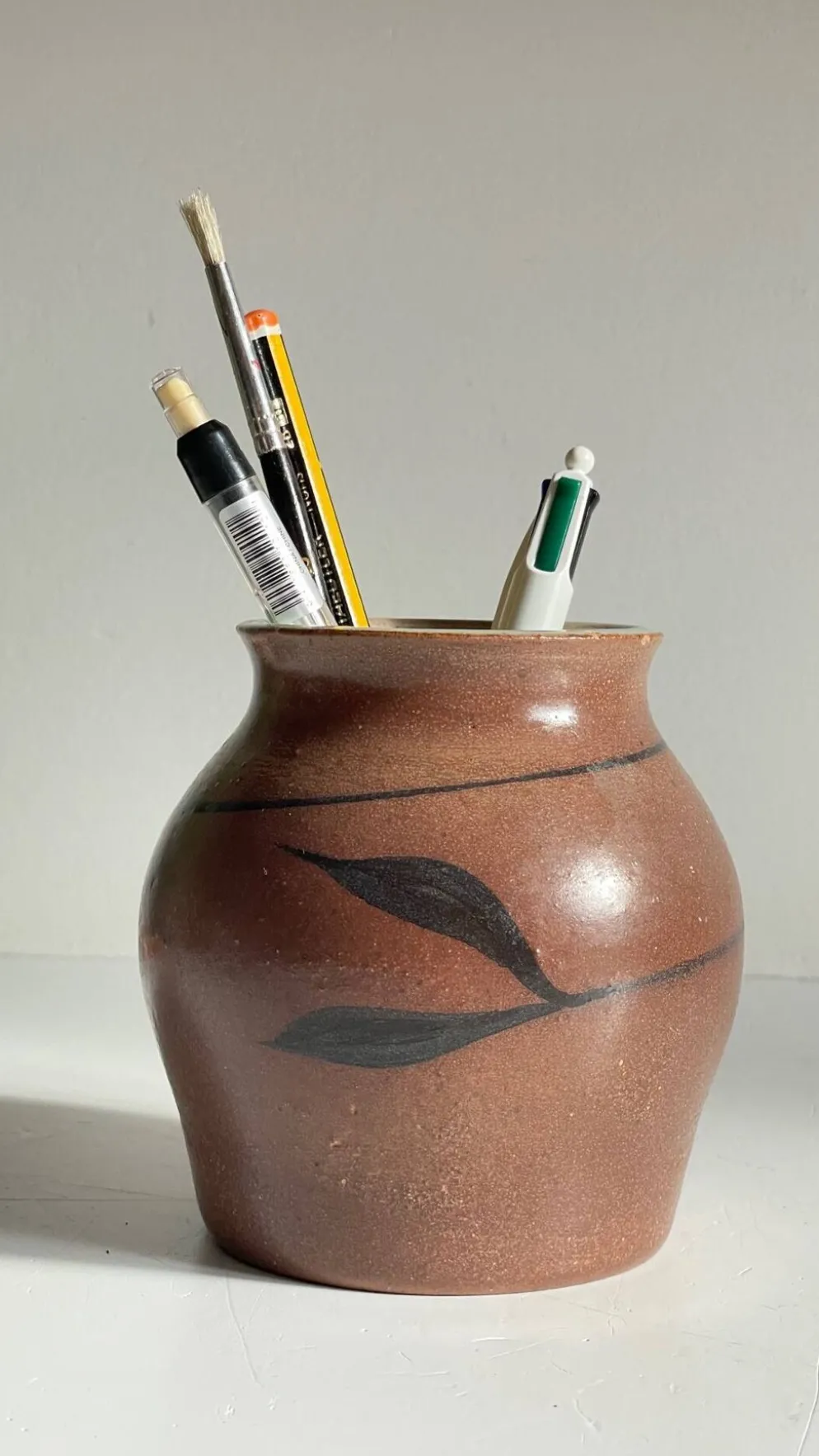 VASE Artisanal Signé Grès VINTAGE