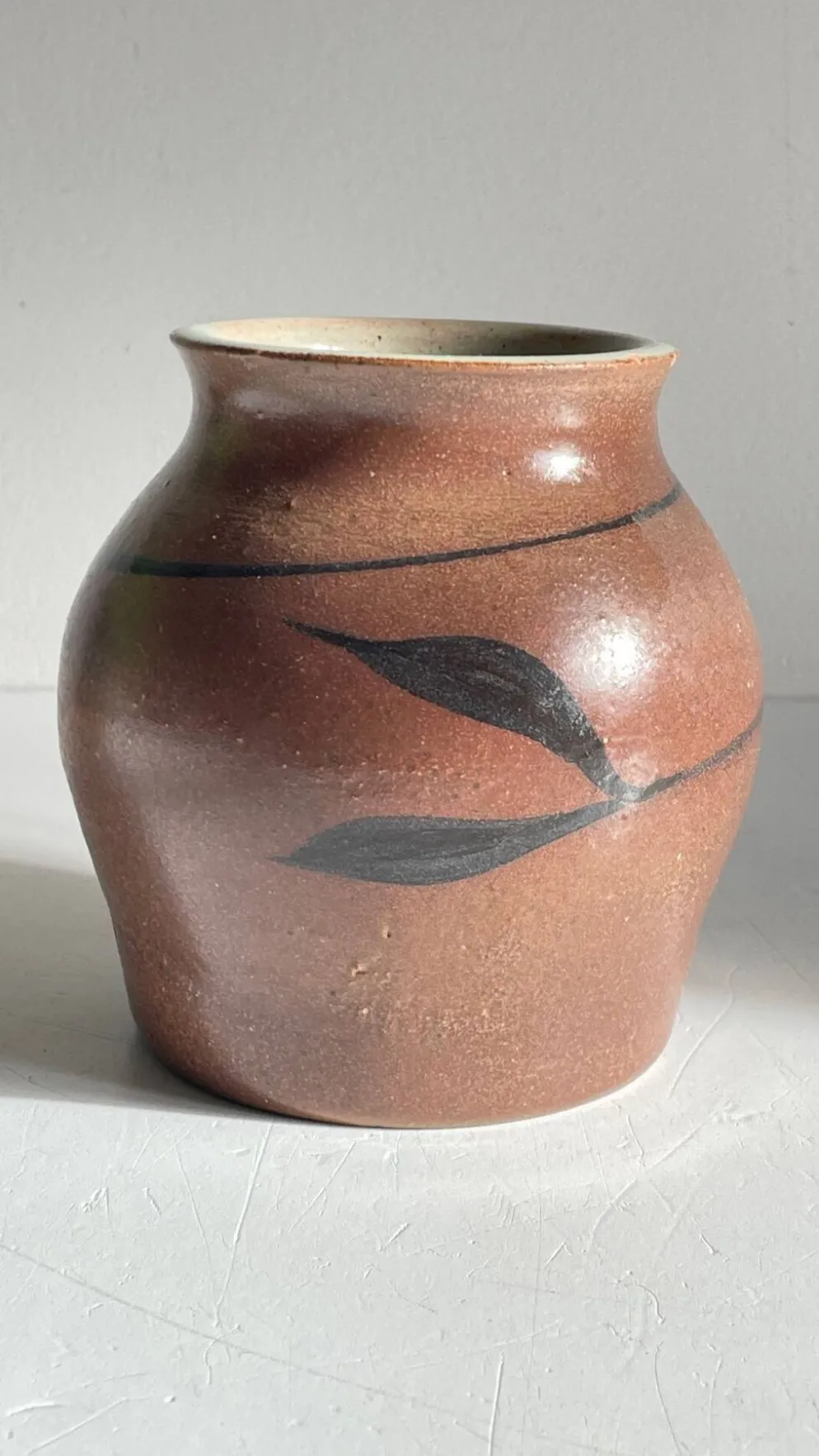 VASE Artisanal Signé Grès VINTAGE