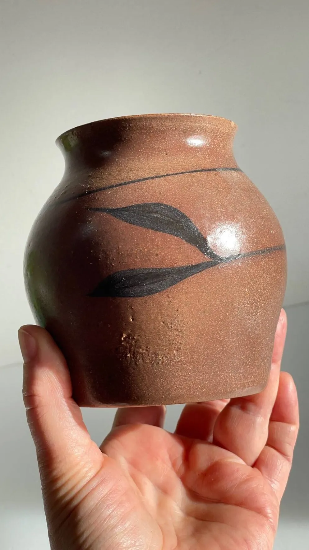 VASE Artisanal Signé Grès VINTAGE