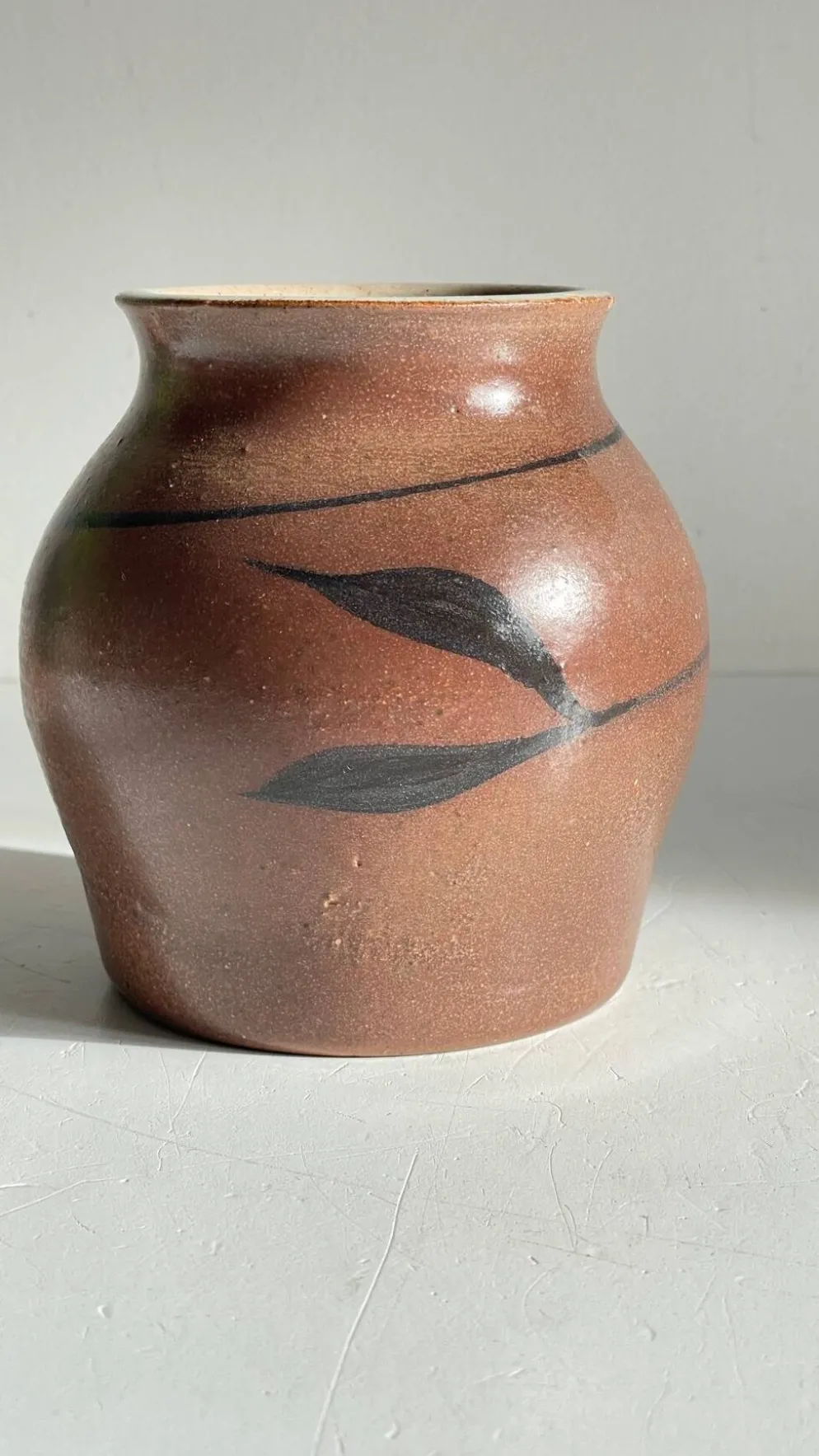 VASE Artisanal Signé Grès VINTAGE
