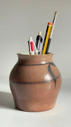 VASE Artisanal Signé Grès VINTAGE