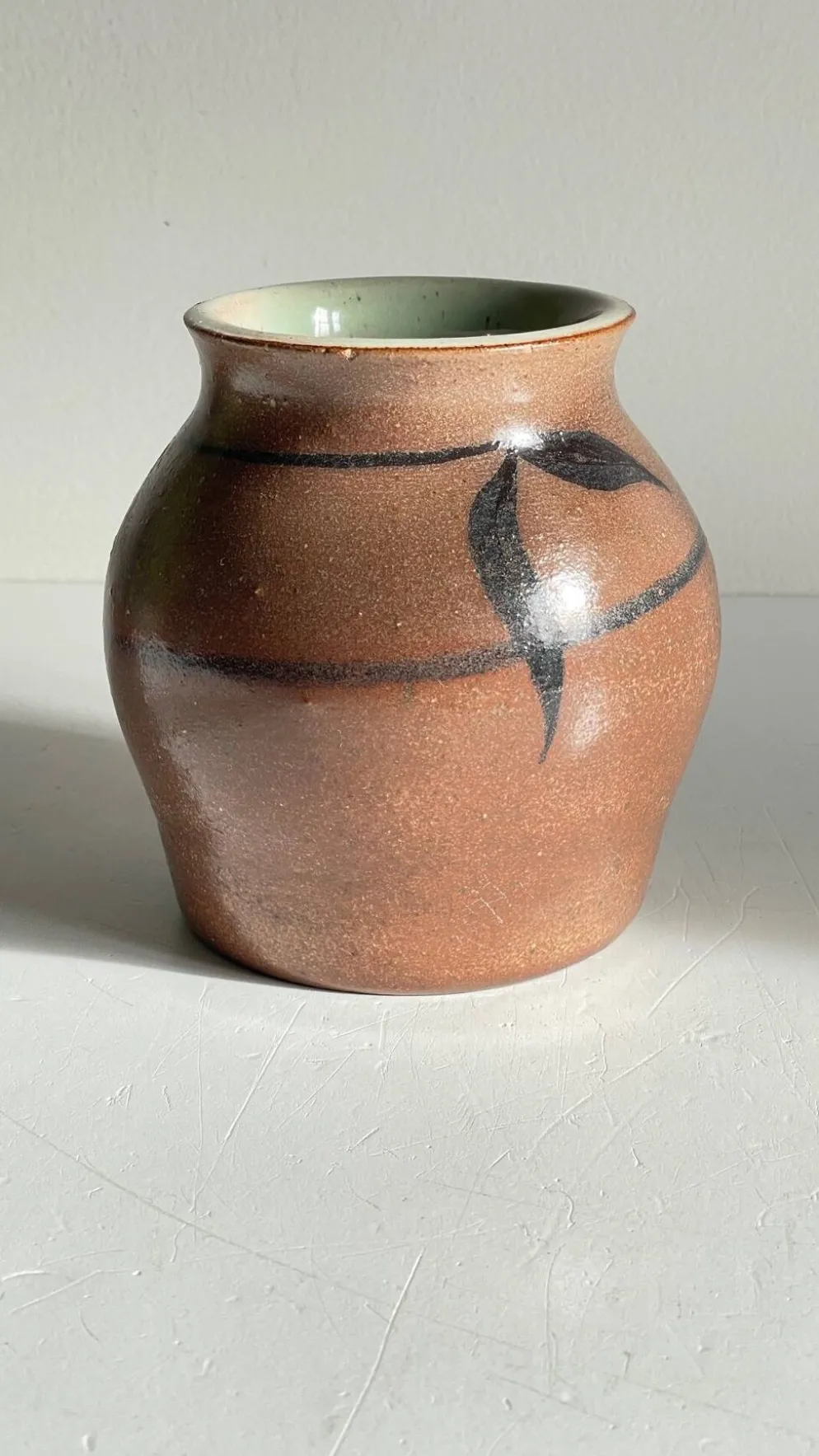 VASE Artisanal Signé Grès VINTAGE