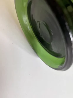 Vase balustre XXXL en verre d'Empoli 1960 design italien néo classique
