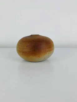 Vase boule grès vintage